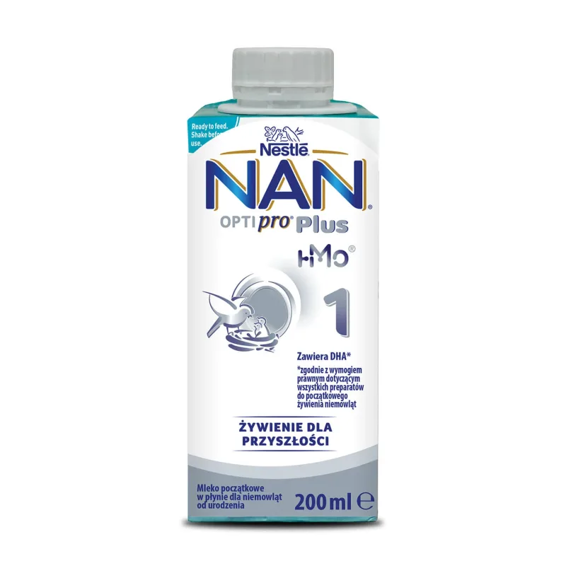 Nestle NAN Optipro Plus 1 HM-O, lapte pentru sugari gata de băut pentru bebeluși de la naștere, 200 ml — preț și oferte
