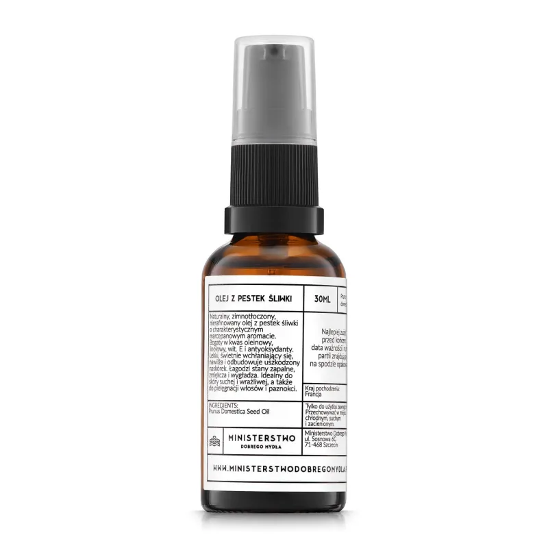 Ministry of Good Soap, ulei de semințe de prune, 30 ml Ministerstwo Dobrego Mydla — preț și oferte
