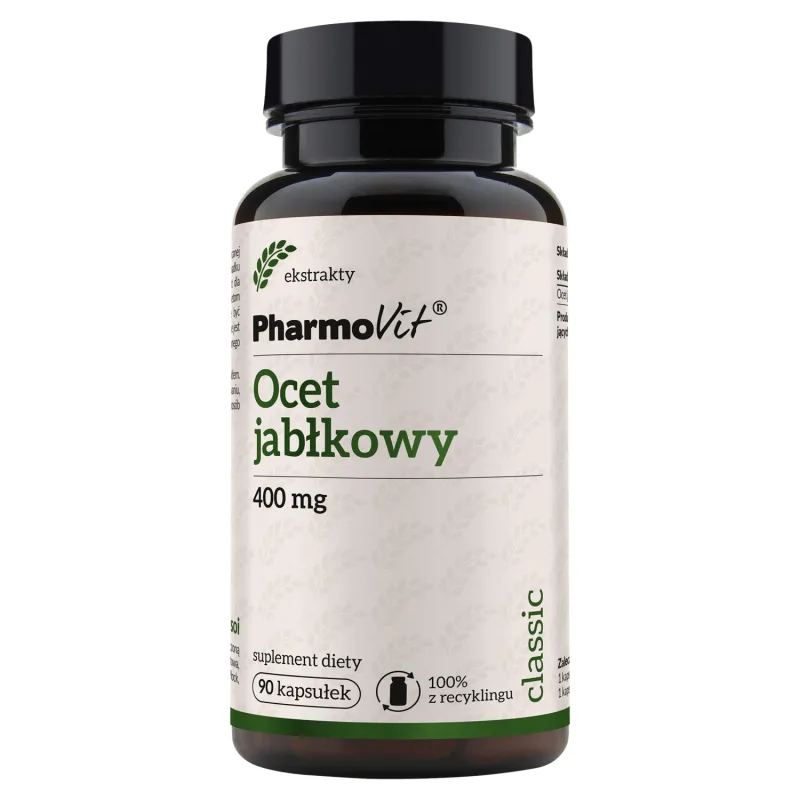 PharmoVit Oțet de cidru de mere 400 mg, 90 capsule — preț și oferte