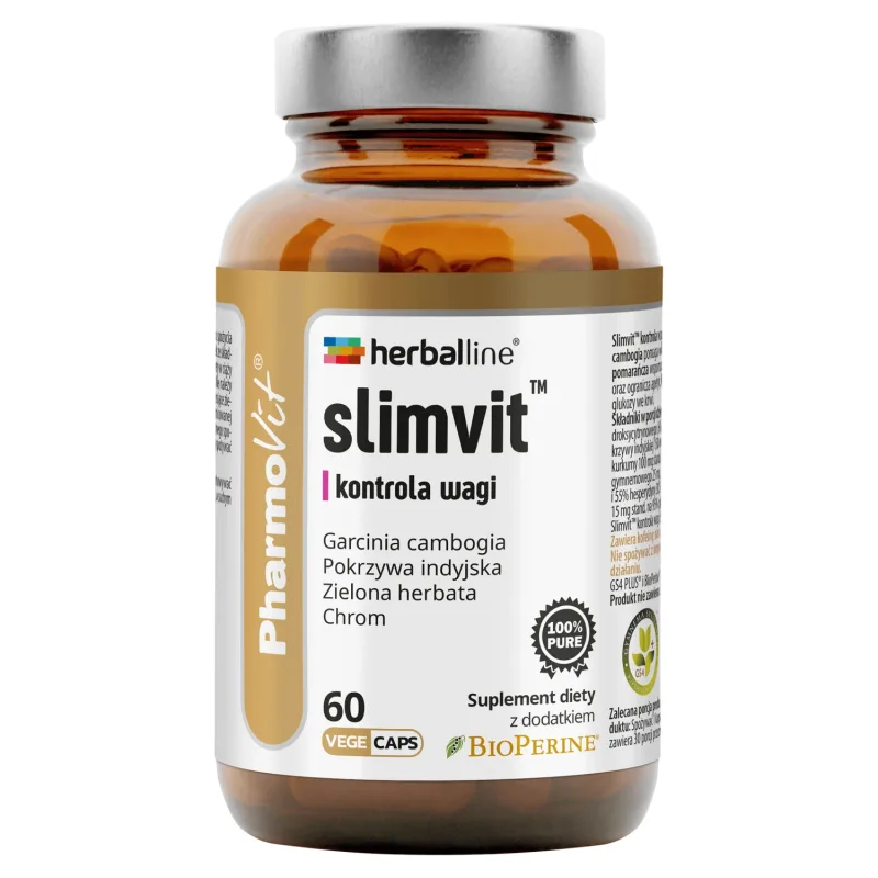 PharmoVit HerbalLine Slimvit Controlul greutății, 60 capsule pe bază de plante — preț și oferte