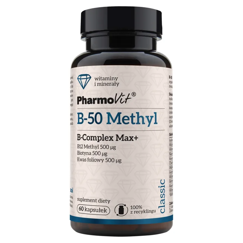 PharmoVit B-50 Methyl B-Complex Max+, 60 capsule — preț și oferte