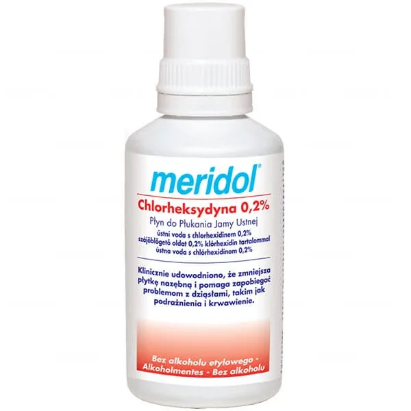 Meridol Clorhexidină 0,2%, apă de gură, fără alcool, 300 ml — preț și oferte