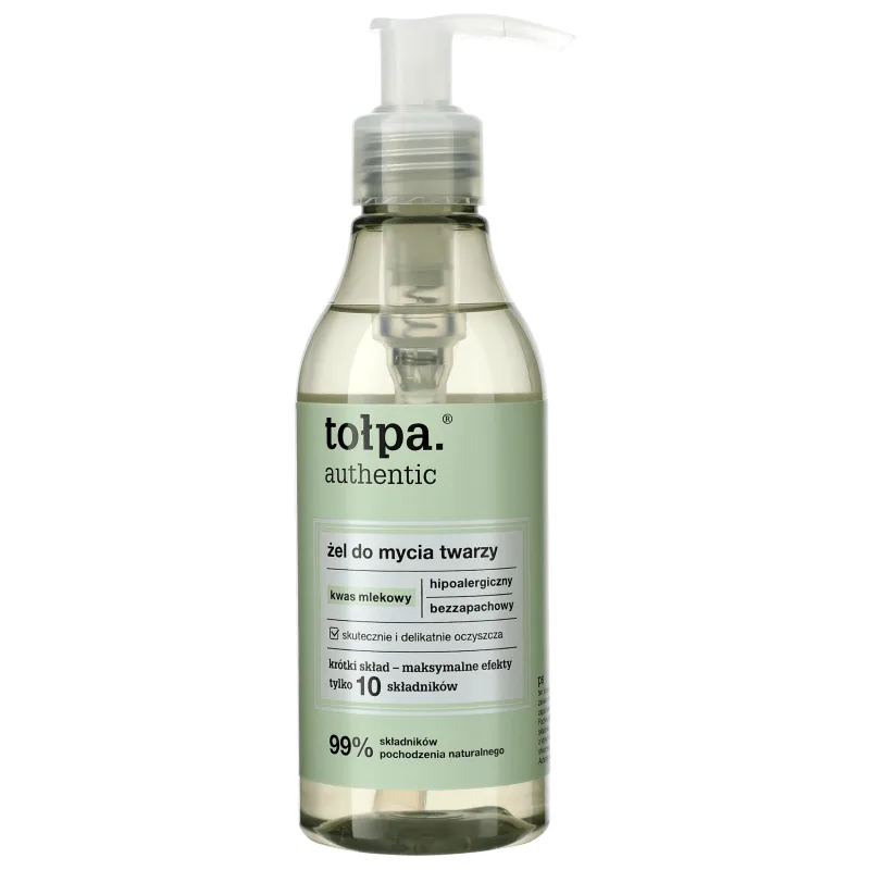 Tolpa Authentic, gel de curățare facială, acid lactic, 195 ml — preț și oferte