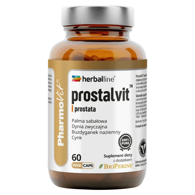 PharmoVit HerbalLine Prostalvit Prostată, 60 capsule pe bază de plante — preț și oferte