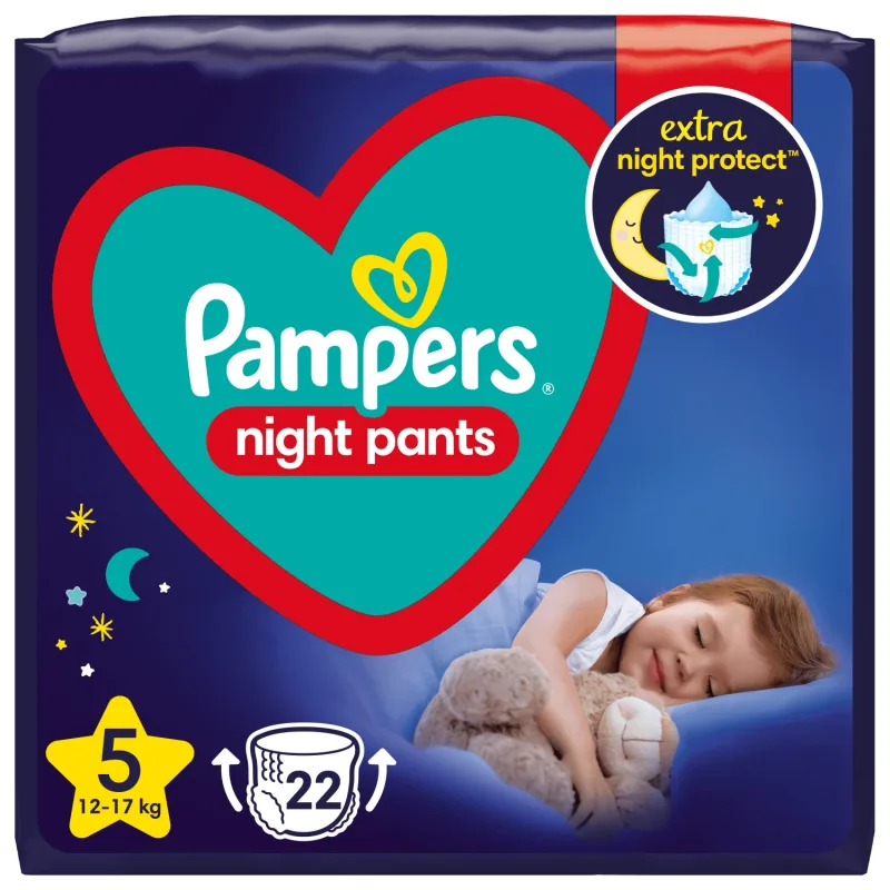Pampers Night Pants, scutece, mărimea 5, 12-17 kg, 22 buc — preț și oferte