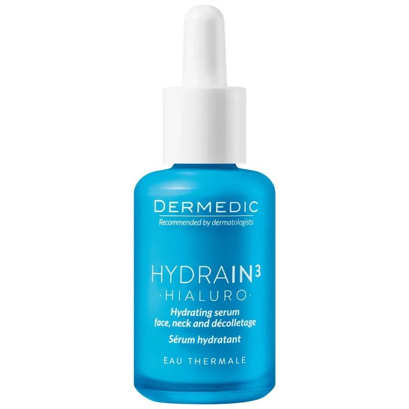 Dermedic Hydrain 3 Hialuro, ser hidratant pentru față, gât și decolteu, piele deshidratată și uscată, 30 ml — preț și oferte