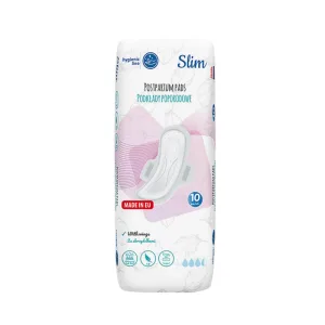 AKUKU, tampoane postnatale cu aripi, Slim, 10 bucăți