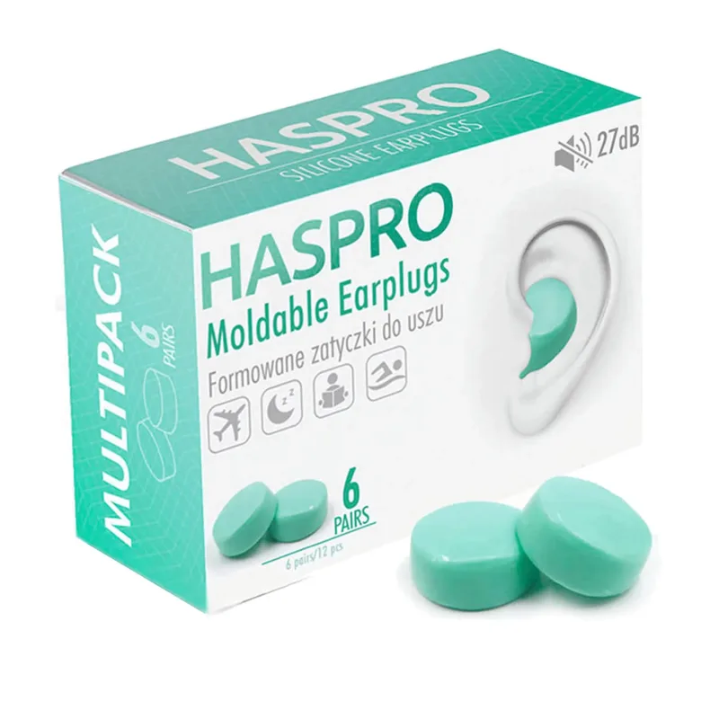 Haspro, dopuri de urechi turnate, mentă, 12 bucăți — preț și oferte