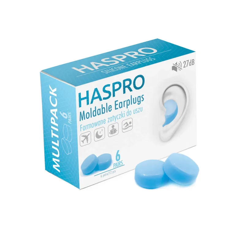 Haspro, dopuri de urechi turnate, albastru, 12 bucăți — preț și oferte