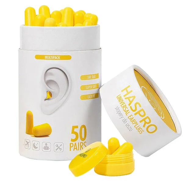 Haspro Tube, dopuri pentru urechi, galben, 100 bucăți — preț și oferte