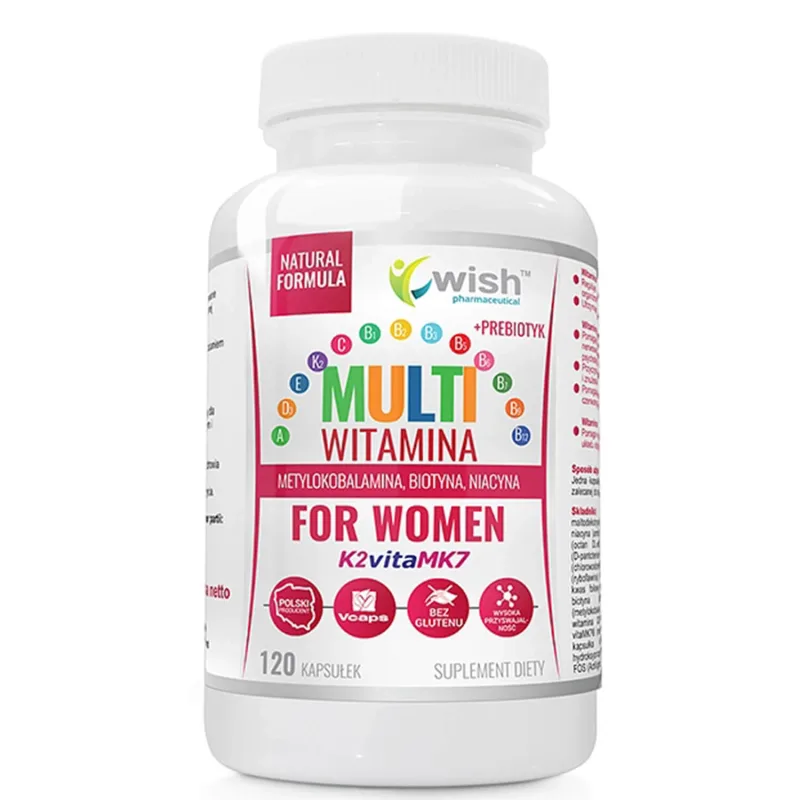 Wish Multivitamine pentru femei K2vitaMK7, 120 capsule — preț și oferte
