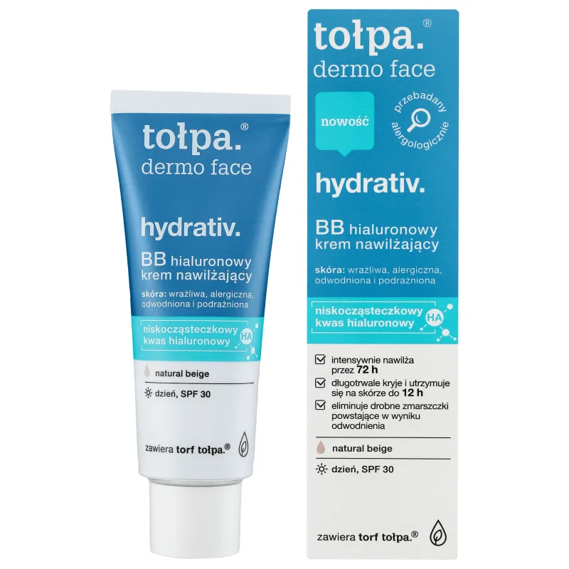 Tolpa Dermo Face Hydrativ, BB hidratant hialuronic de zi, SPF 30, 40 ml — preț și oferte