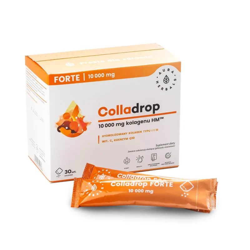 Aura Herbals Colladrop Forte Colagen 10000 mg, 30 pliculețe — preț și oferte