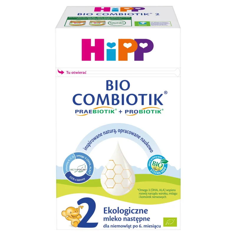 HiPP 2 Bio Combiotik, lapte de continuare organic, după 6 luni, 550 g — preț și oferte