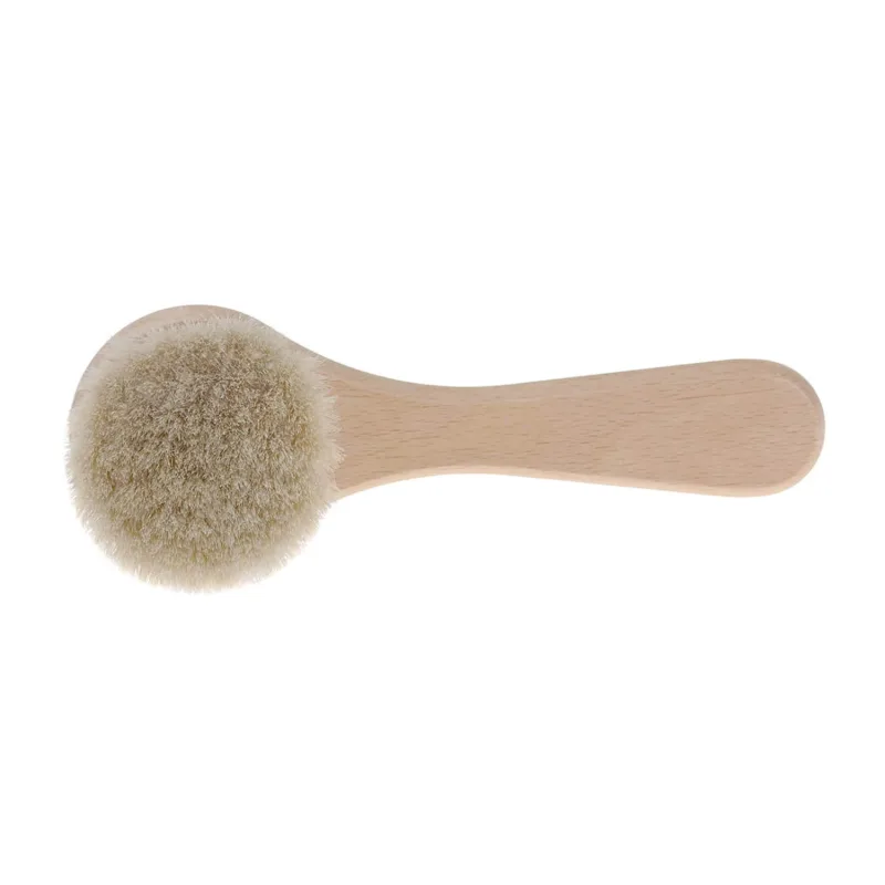 Bocioland, perie de păr din lemn, din păr natural de capră, rotundă, 1 buc — preț și oferte