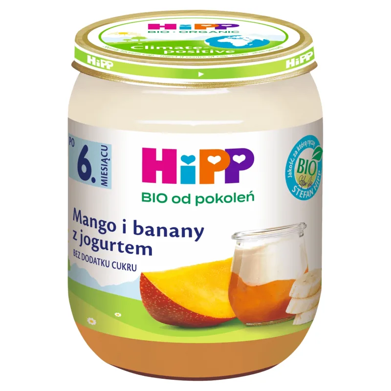 HiPP Fruit Duet Bio, mango și banană cu iaurt, după 6 luni, 160 g — preț și oferte