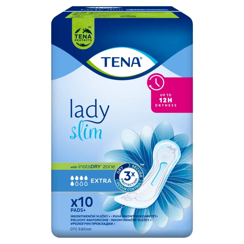 Tena Lady Slim, prosoape igienice speciale, Extra, 10 buc — preț și oferte