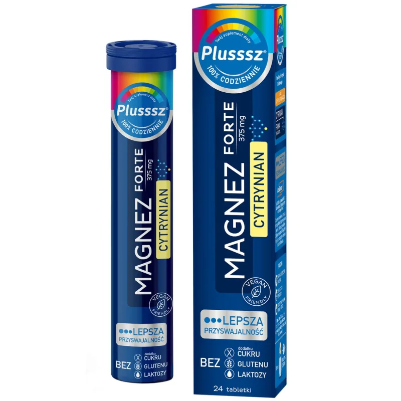 Plusssz Magnesium Forte Citrate, aromă de portocale-maracuja, 24 comprimate efervescente — preț și oferte