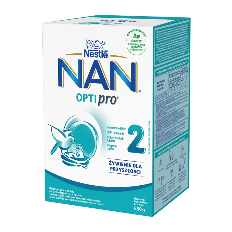 Nestle NAN Optipro 2, Lapte de continuare pentru sugari peste 6 luni, 650 g — preț și oferte