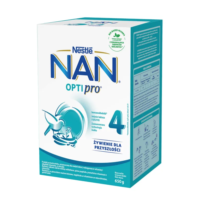 Nestle NAN Optipro 4, Formula de lapte Junior pentru copii peste 2 ani, 650 g — preț și oferte