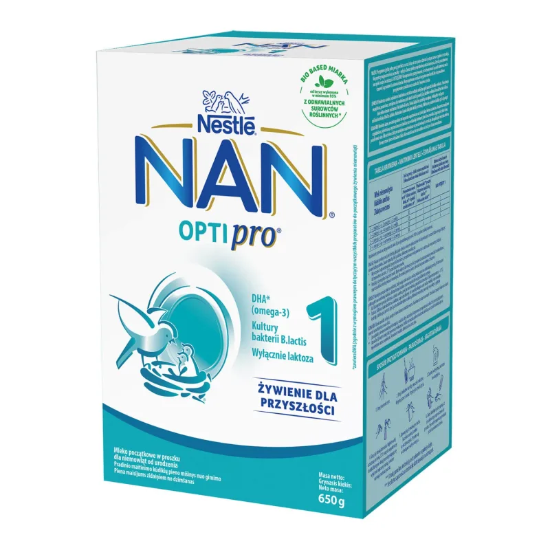Nestle NAN Optipro 1, lapte pentru sugari pentru bebeluși de la naștere, 650 g — preț și oferte