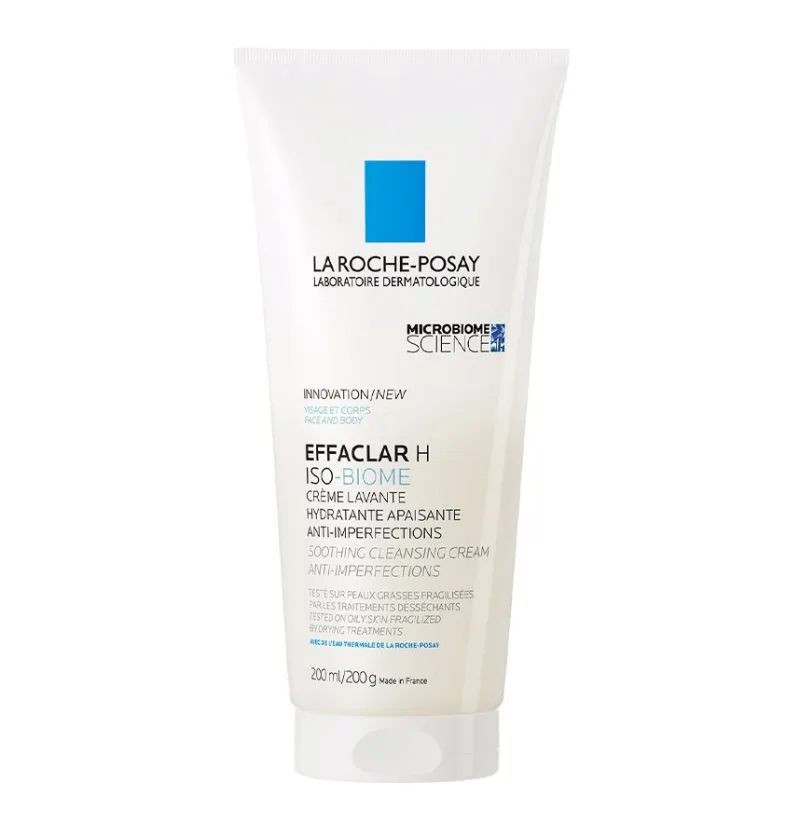 La Roche-Posay Effaclar H Iso - Biome, cremă de curățare calmantă împotriva imperfecțiunilor, 200 ml — preț și oferte