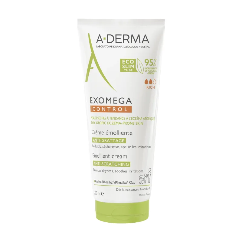 A-Derma Exomega Control, cremă emolientă, piele uscată și cu tendință atopică, din ziua 1, 200 ml — preț și oferte
