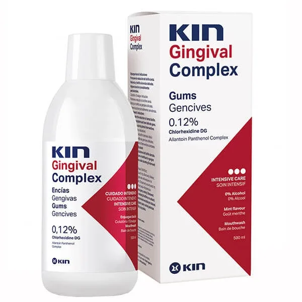 Complex gingival KIN, apă de gură cu clorhexidină, 500 ml — preț și oferte