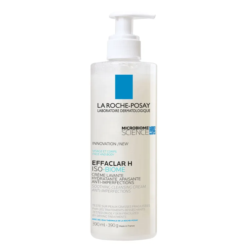 La Roche-Posay Effaclar H Iso - Biome, cremă de curățare calmantă împotriva imperfecțiunilor, 390 ml — preț și oferte