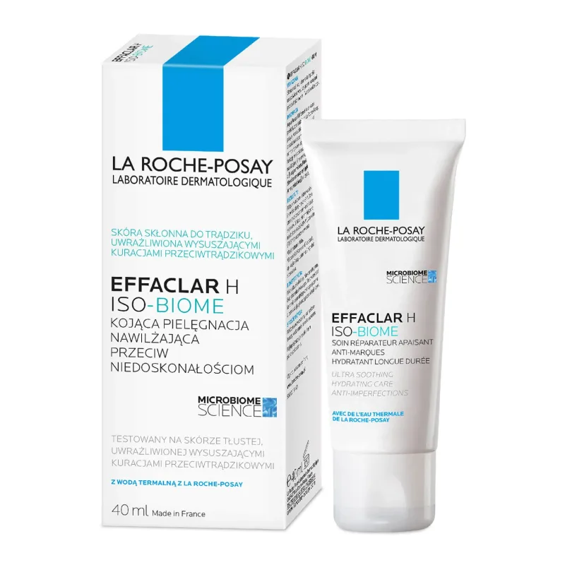 La Roche-Posay Effaclar H Iso - Biome, cremă hidratantă calmantă împotriva imperfecțiunilor, 40 ml — preț și oferte