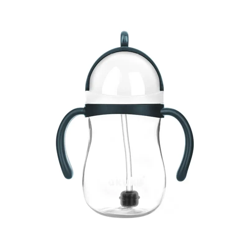 Sticlă cu paie AKUKU cu greutate, albastră și albă, A0166, de la 9 luni, 280 ml — preț și oferte