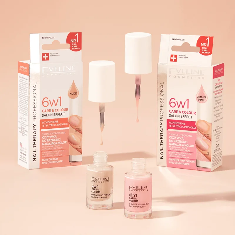 Eveline Cosmetics Nail Therapy, balsam pentru culoarea unghiilor 6in1, Nude, 5 ml — preț și oferte