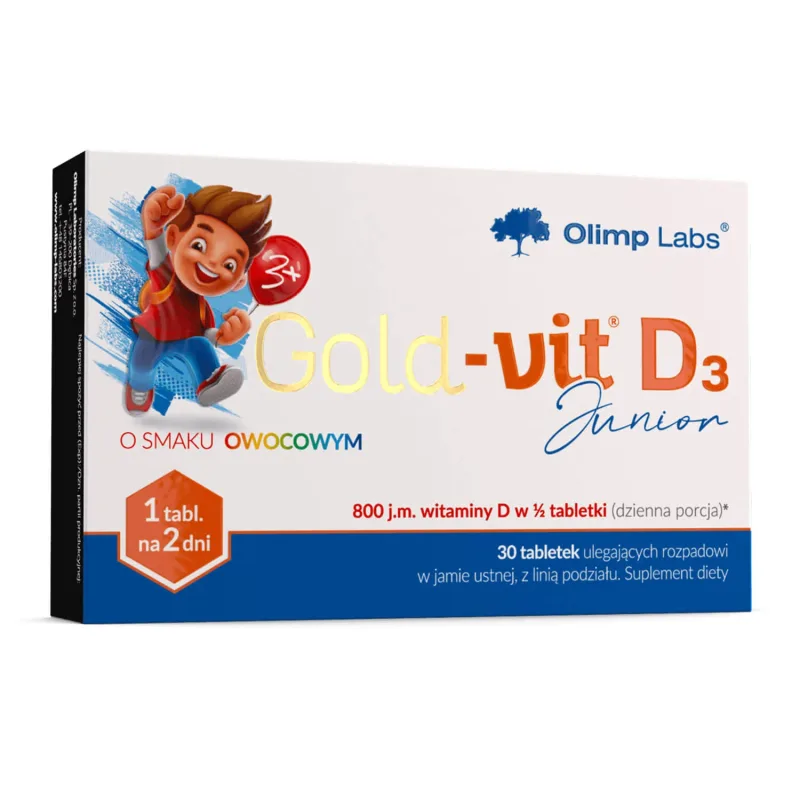 Olimp Gold-Vit D3 Junior, vitamina D 800 UI, aromă de fructe, 30 comprimate Olimp Labs — preț și oferte