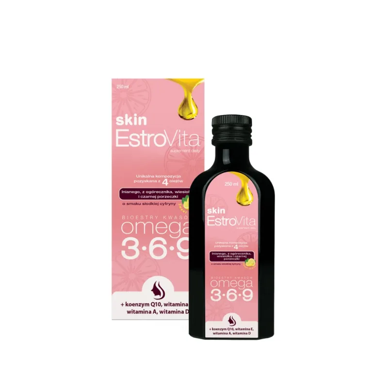 EstroVita Skin, esteri ai acizilor Omega 3-6-9, aromă de lămâie dulce, 250 ml — preț și oferte