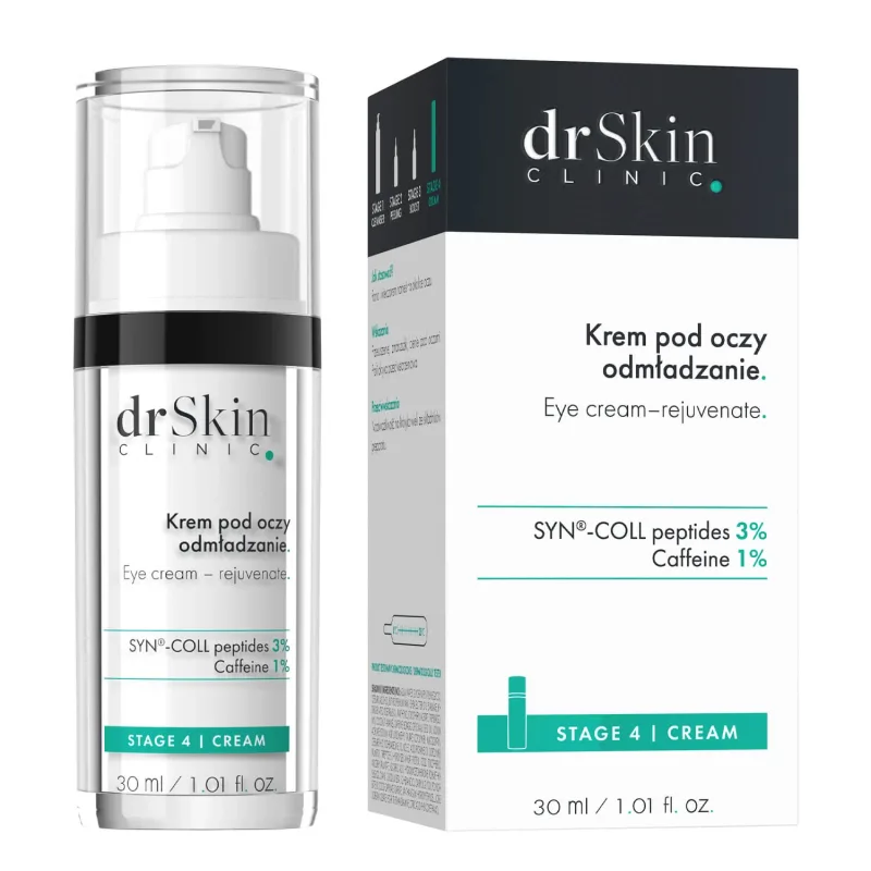 DrSkin Clinic, Cremă de ochi, Întinerire, SYN-COLL peptide 3%, cafeină 1%, 30 ml — preț și oferte