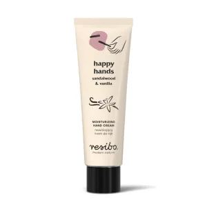 Resibo Happy Hands, cremă de mâini hidratantă, lemn de santal, vanilie, 50 ml