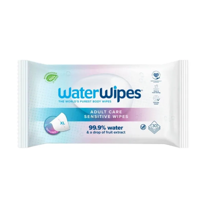 WaterWipes Bio Adult Care, șervețele umede, apă, XL, 30 bucăți — preț și oferte