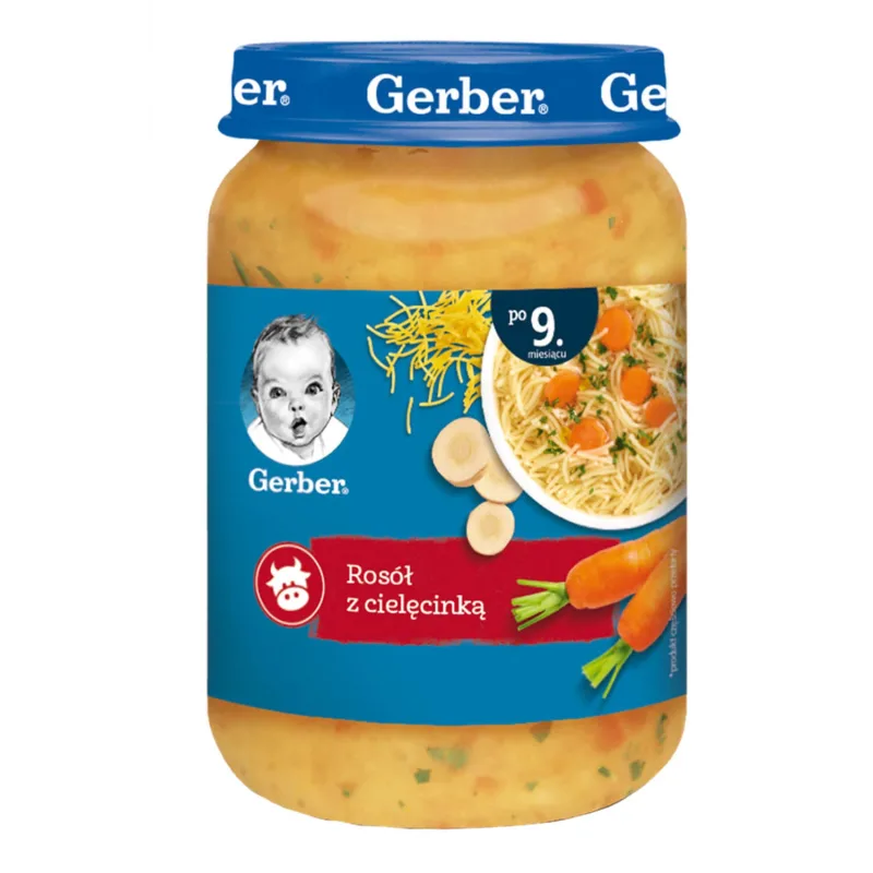 Supă Gerber, bulion de vițel, după 9 luni, 190 g — preț și oferte