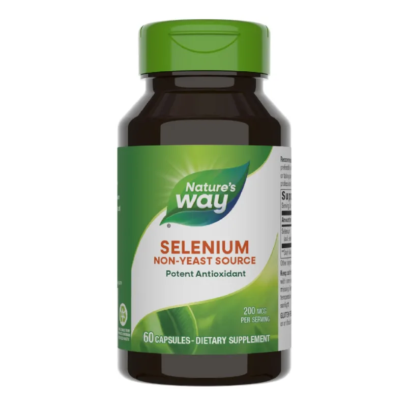 Selenium 200 mcg Nature's Way, 60 capsule, Secom NATURE'S WAY SUA — preț și oferte