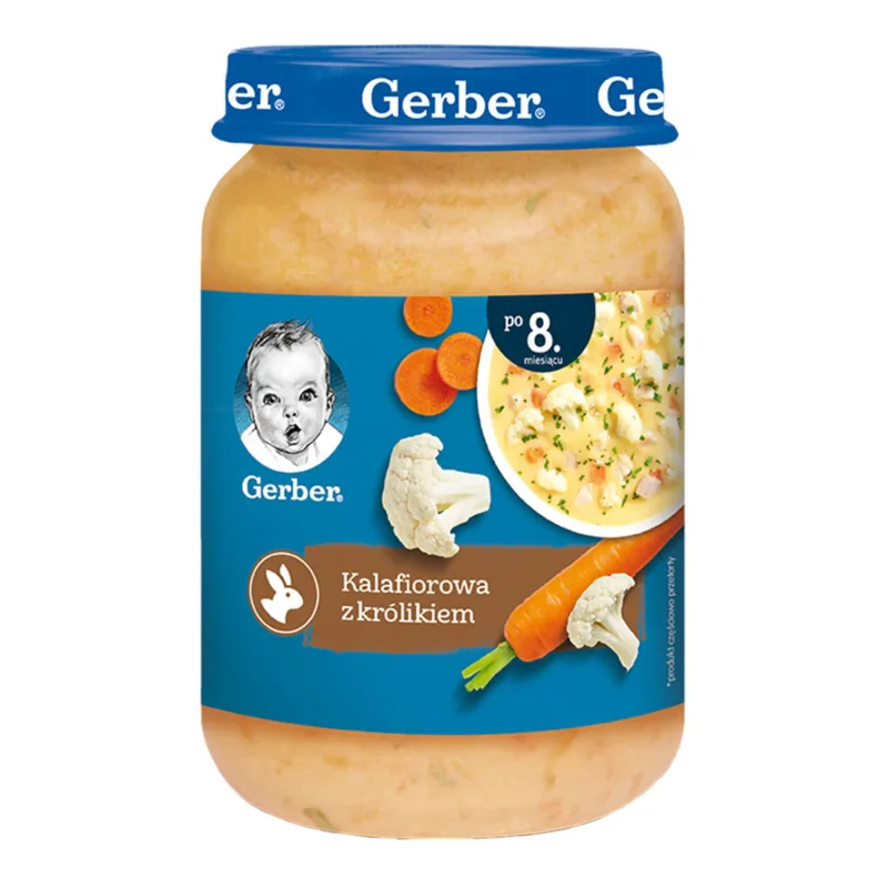 Supă Gerber, conopidă cu iepure, după 8 luni, 190 g — preț și oferte