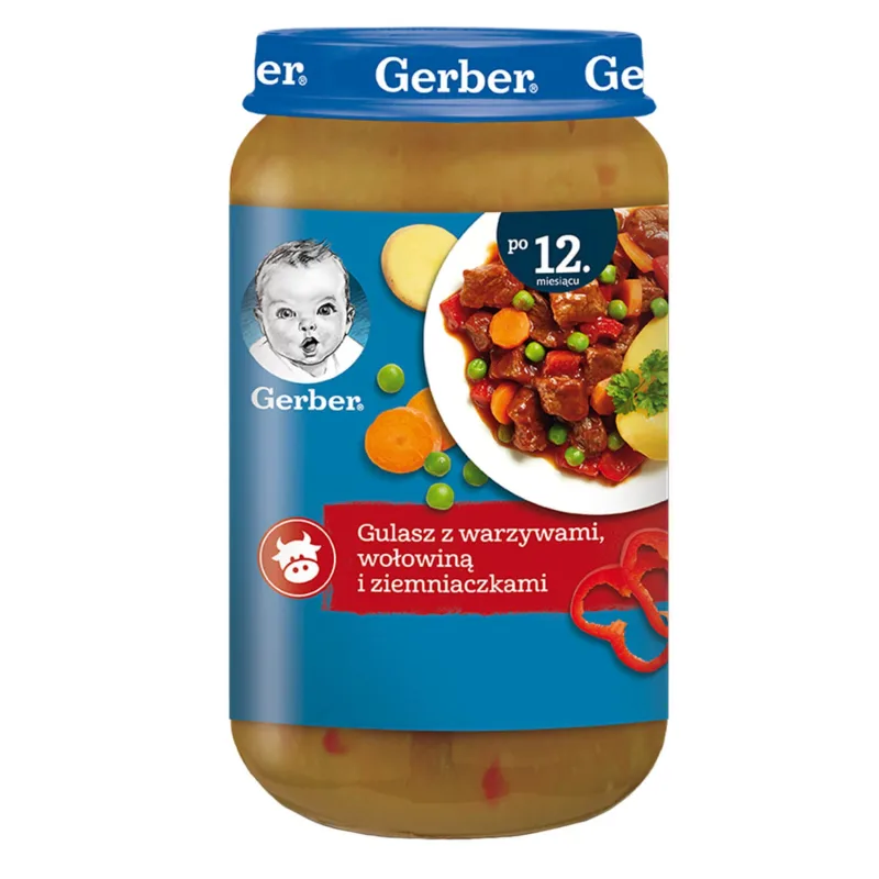 Gerber Dinner, tocană cu legume, carne de vită și cartofi, după 12 luni, 250 g — preț și oferte