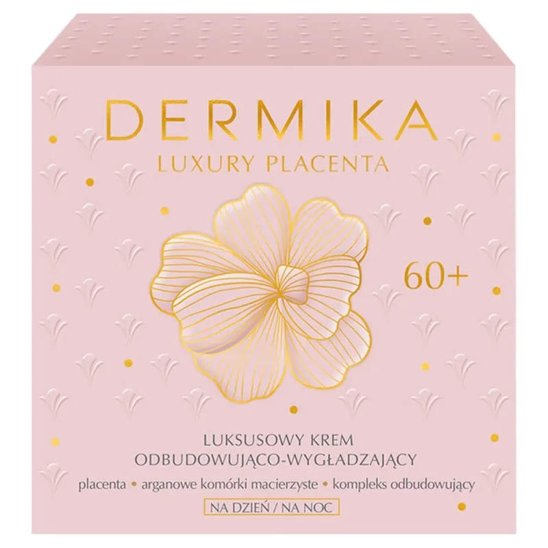 Dermika Luxury Placenta 60+, cremă luxoasă de reconstrucție și netezire, 50 ml — preț și oferte
