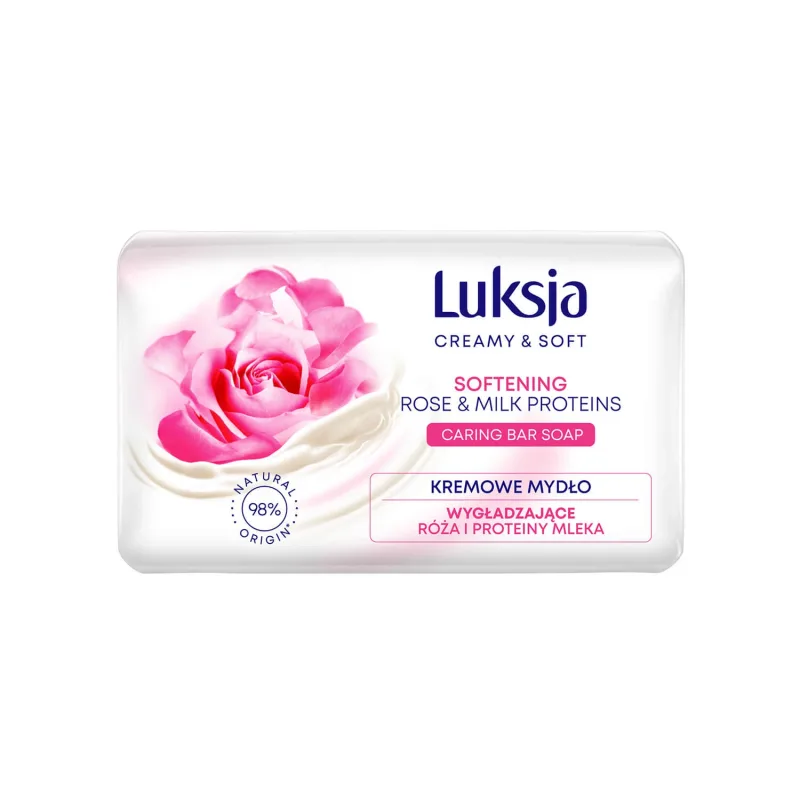 Luxja Creamy &amp; Soft, săpun cremos, netezitor, trandafir și proteine din lapte, 90 g Luksja — preț și oferte