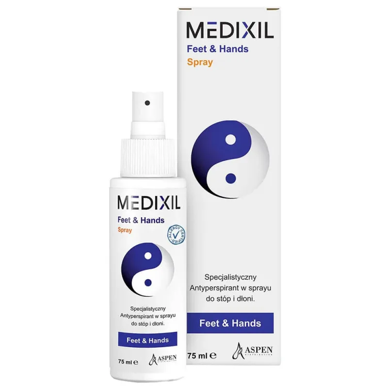 Medixil Feet &amp; Hands, spray antiperspirant pentru picioare și mâini, 75 ml — preț și oferte