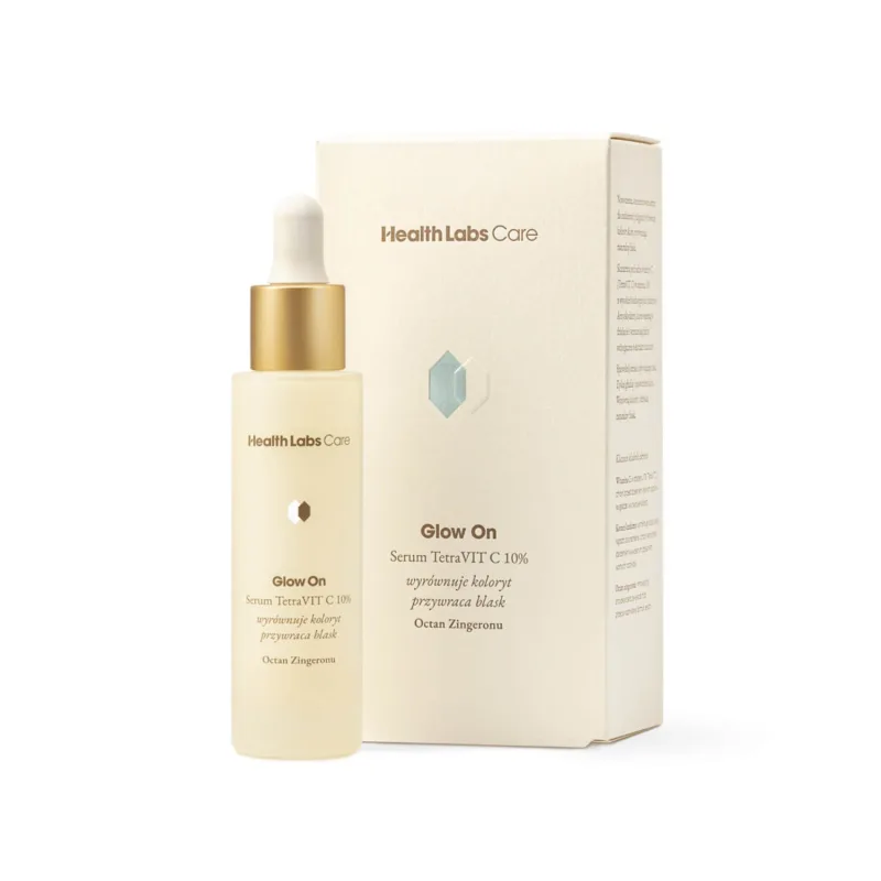 Health Labs Glow On TetraVit C 10%, ser facial cu vitamina C, 30 ml — preț și oferte