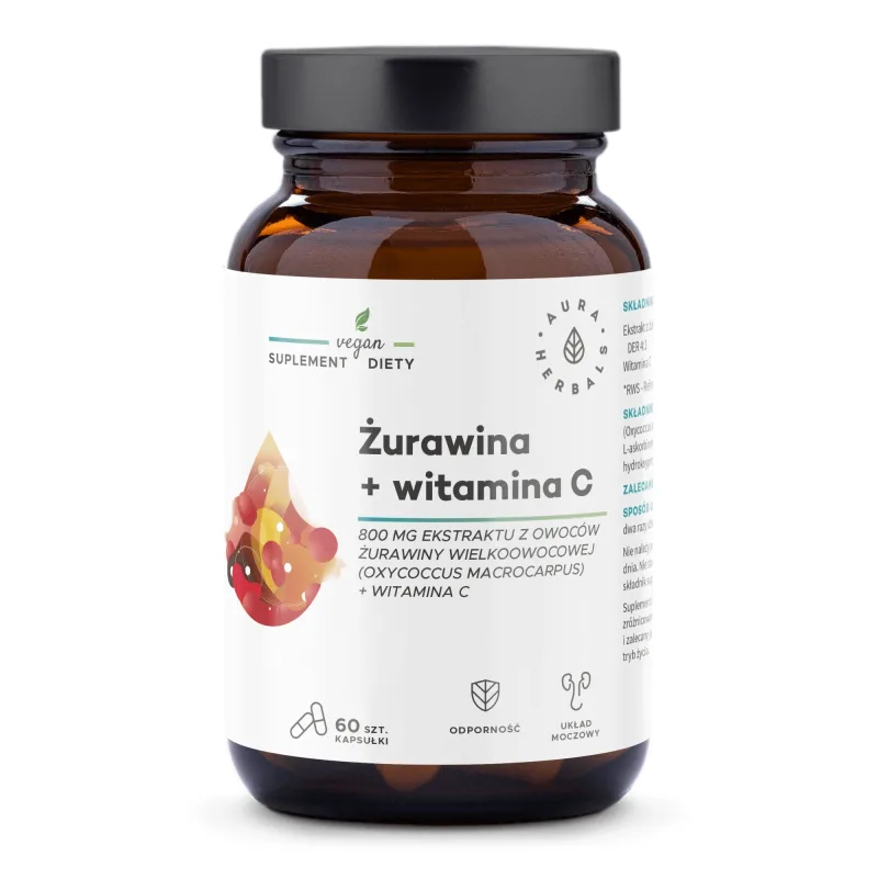 Aura Herbals Cranberry + Vitamina C, 60 capsule — preț și oferte