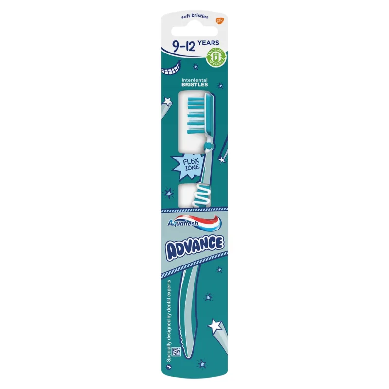 Aquafresh, Advance periuță de dinți pentru copii, 9-12 ani, moale, 1 buc — preț și oferte