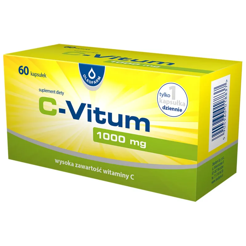 C-Vitum, vitamina C 1000 mg, 60 capsule Oleofarm — preț și oferte