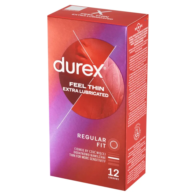 Durex Fetherlite Elite, prezervative cu mai mult lubrifiant, mai subțiri, 12 bucăți — preț și oferte