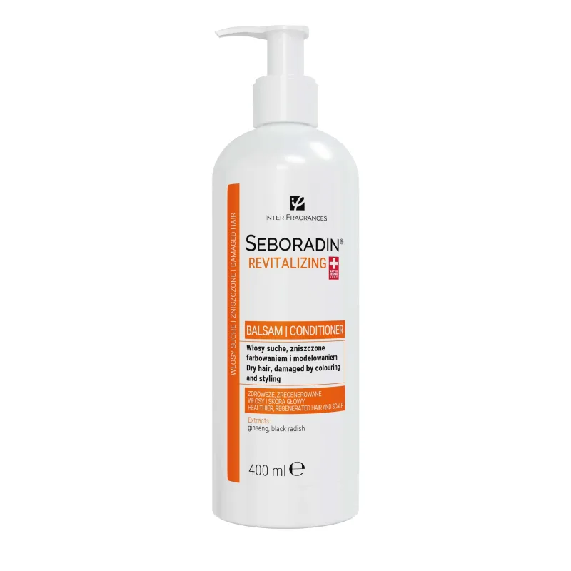 Seboradin Revitalizing, balsam revitalizant pentru părul uscat, deteriorat de colorare și modelare, 400 ml — preț și oferte